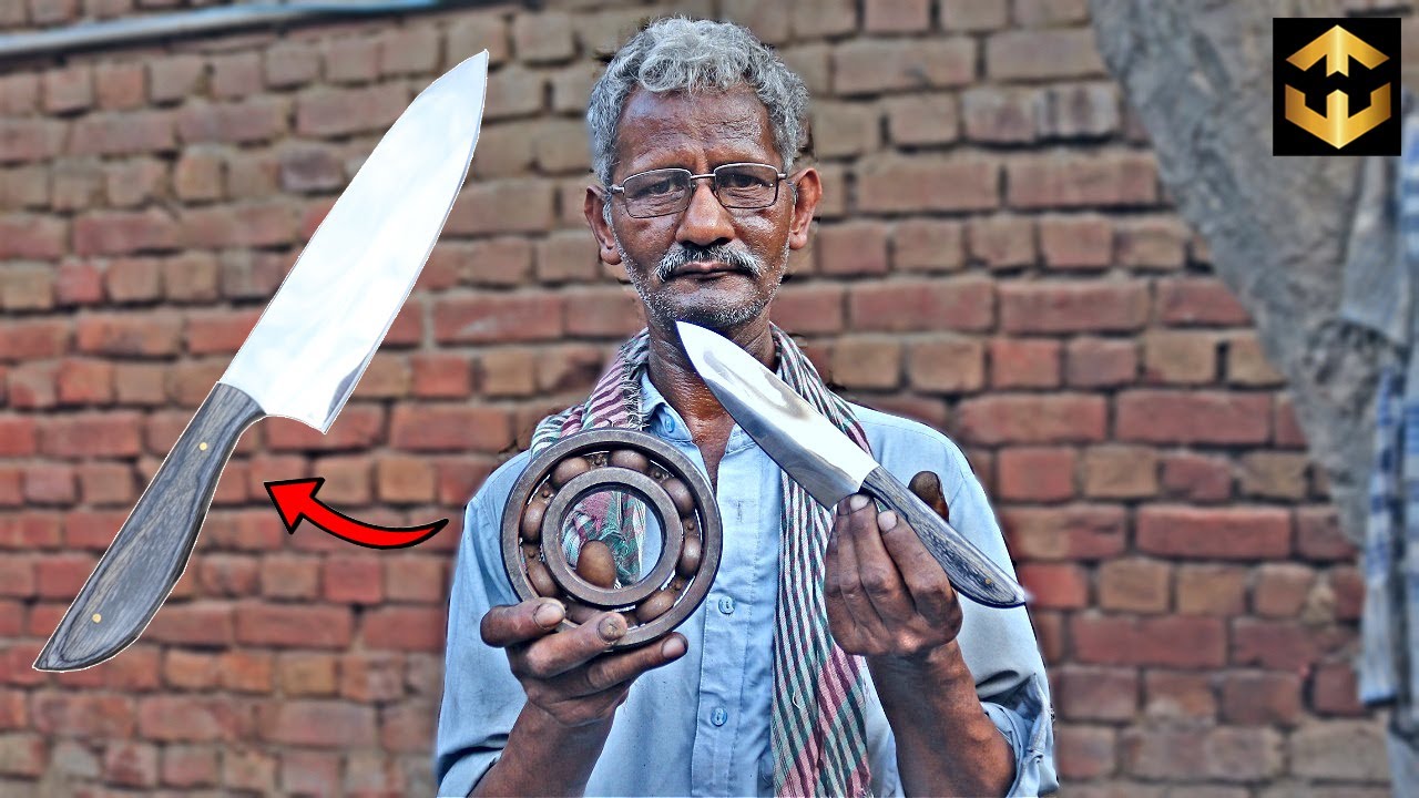 How to Make KITCHEN KNIFE  from Old Rusted Bearing | Amazing Handmade Blacksmithing
