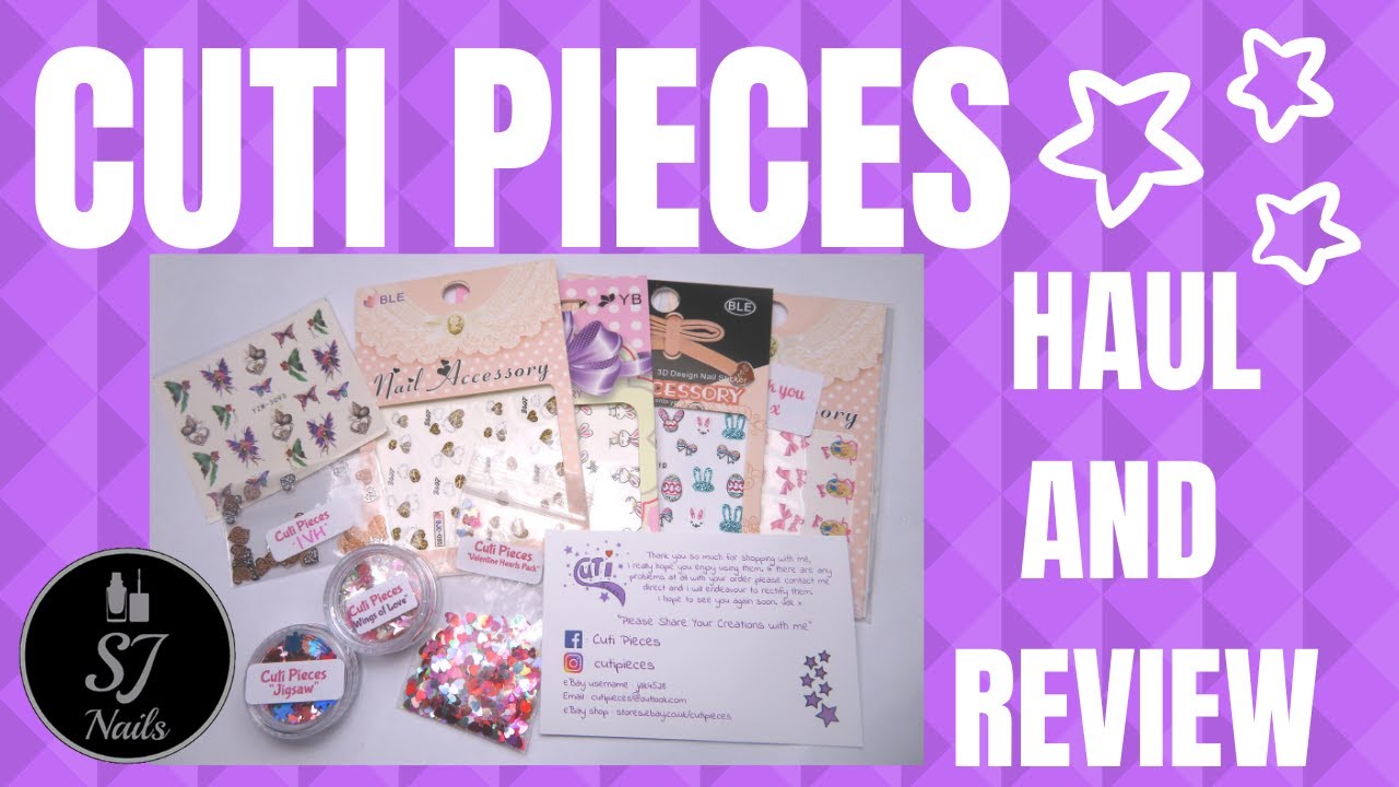 Cuti Pieces Haul And Review Affordable Nail Art Supplies UK YouTube