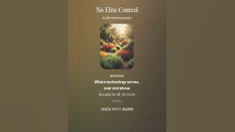 No Elite Control 1 (AI Song) by #Suno lyrics by Meta Llama 3.2 AI Artificial Intelligence