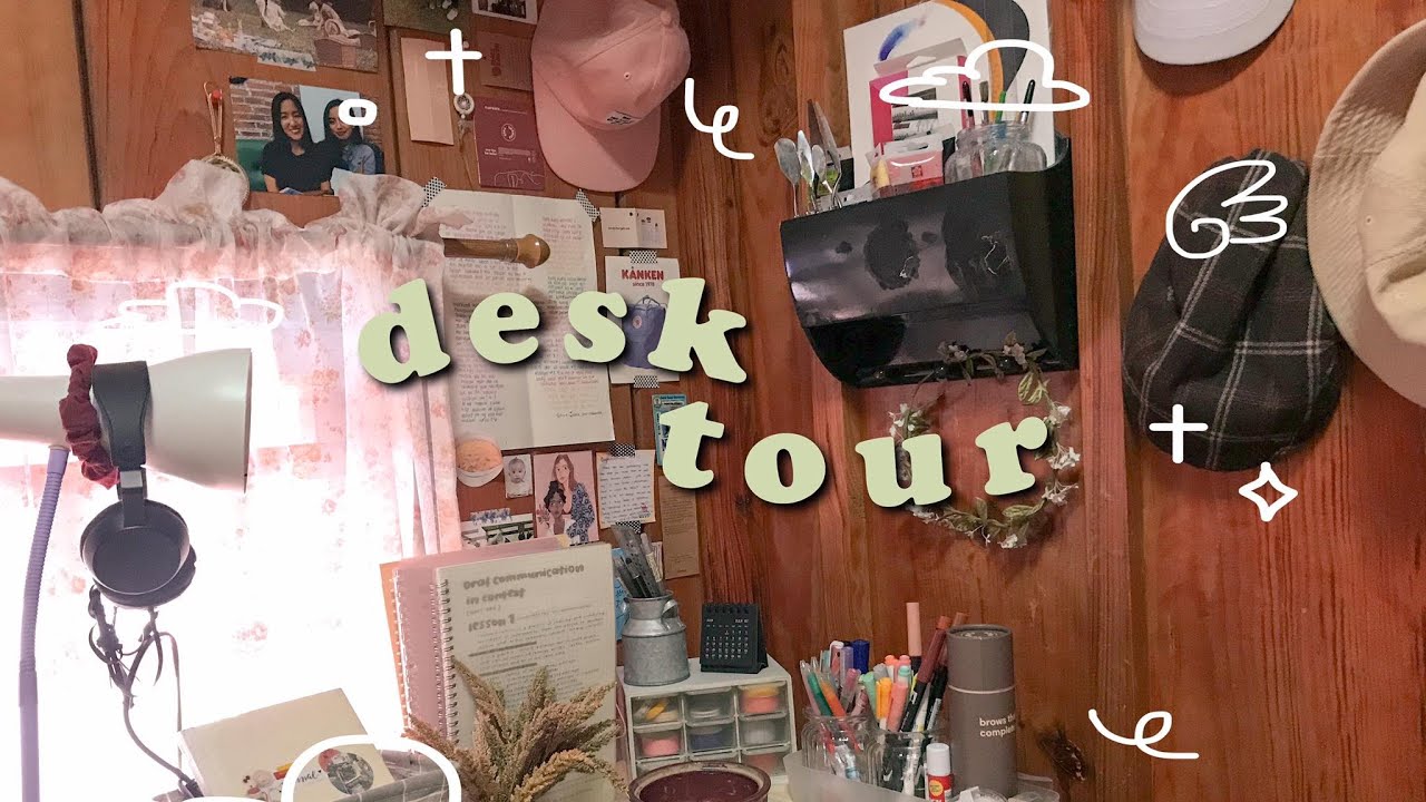 a desk tour 🌿 ⌈vintage, cottagecore⌋ - philippines