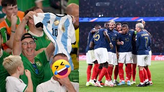 Ireland Fans used Messi shirt to Taunt France during their Euro Qualifiers