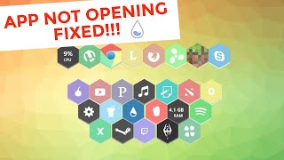 How to fix app not opening in rainmeter app/ theme