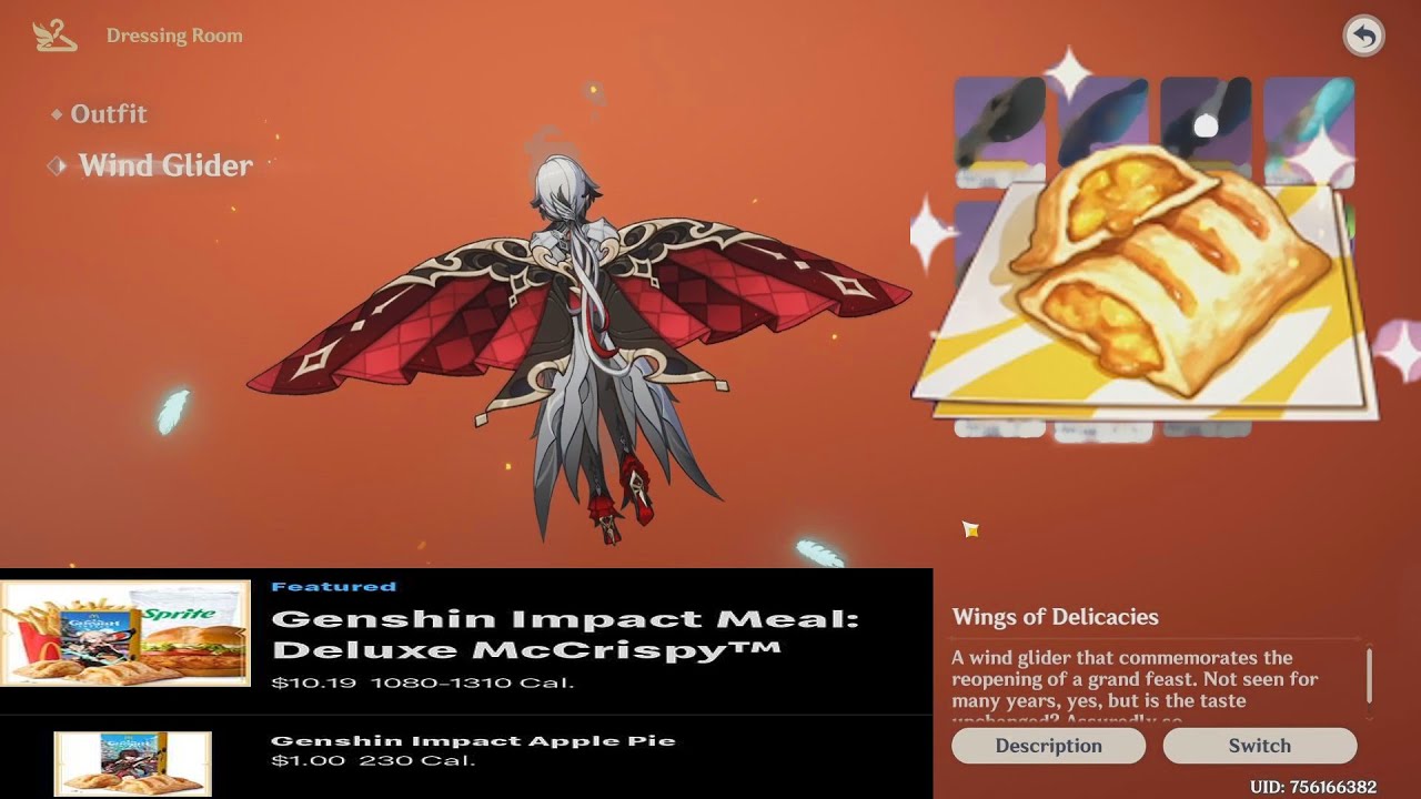 getting the pie and wings from McDonalds - Genshin Impact - YouTube