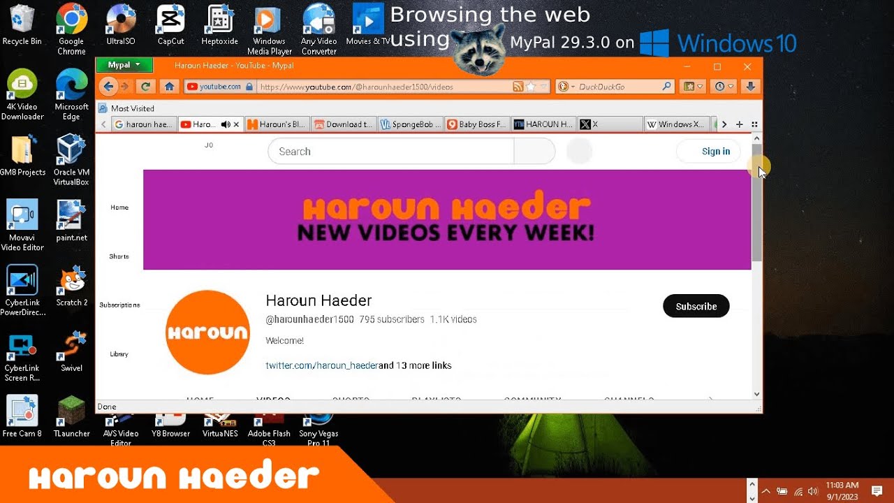 Using Mypal 29.3.0 on Windows 10 to browse the web!