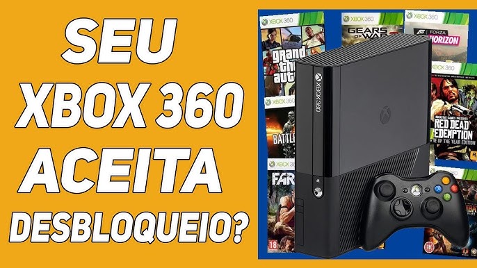 Xbox 360 Slim Bloqueado - Seminovo 