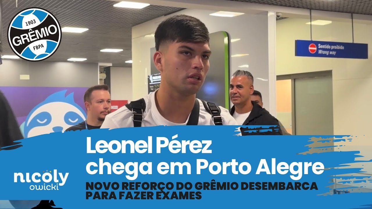 CHEGADA DE LEONEL PÉREZ | NOVO REFORÇO DO GRÊMIO QUE VEIO DO HURACÁN ESTA EM PORTO ALEGRE!
