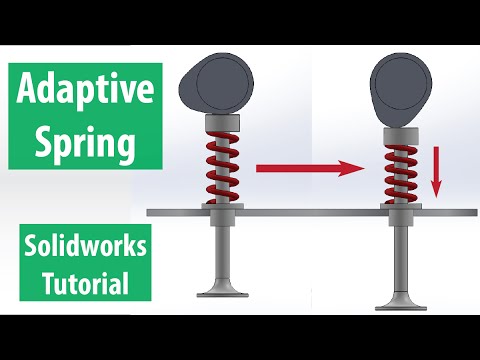 Solidworks Spring Tutorial - Adaptive Spring Animation