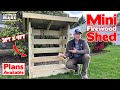 How To Build A Small Firewood Storage Shed / Fire Pit Wood Storage / DIY Firewood Shed
