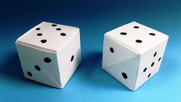 How to Make an Origami Dice - Paper Dice - Step by Step Instructions. Tutorial - DIY