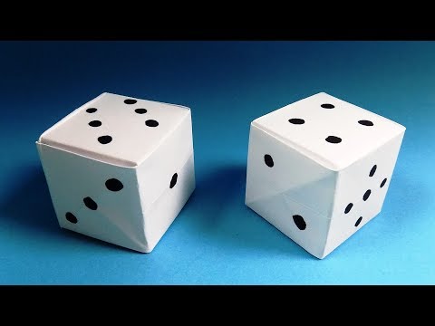 How to Make an Origami Dice - Paper Dice - Step by Step Instructions. Tutorial - DIY