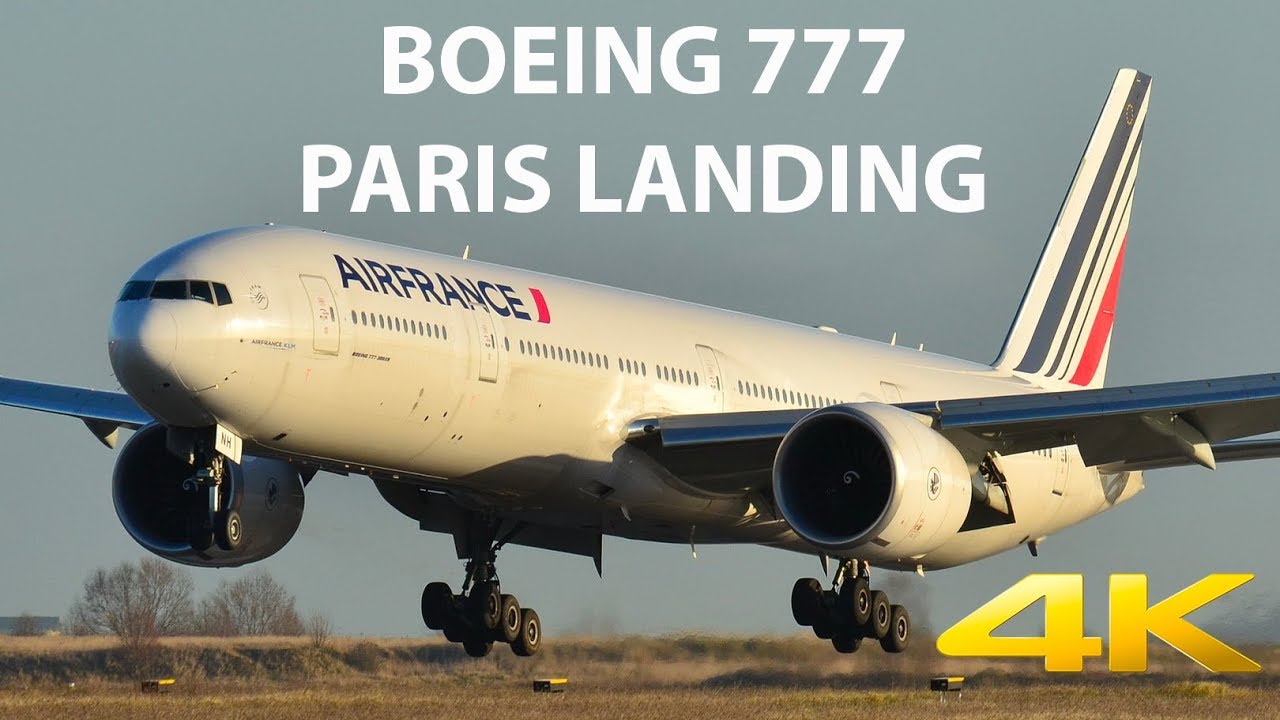 BOEING 777 PARIS LANDING IN 4K