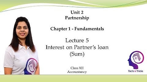 Partnership | Fundamentals| Interest on Partner