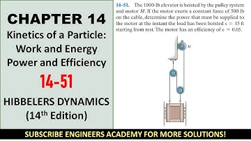 14-51 Kinetics of a Particle: Work and Energy | Chapter 14: Hibbeler Dynamics | Engineers Academy