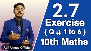 Exercise 2.7 class 10 math part 1 | question 1 to 6 | Ex 2.7 class 10 | question 1 to 6 | q 1 to 6
