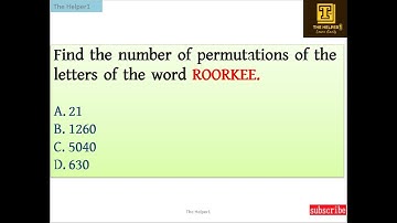 Find the number of permutations of the letters of the word ROORKEE .2112605040630