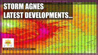 Ten Day Forecast: Storm Agnes Latest Developments & October Cool Down Perhaps?