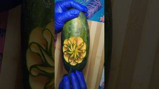 Sample papaya 🍋🍉 carving cutting style #shorts#fruitcutting #papaya#cuttingskills#asmrcutting