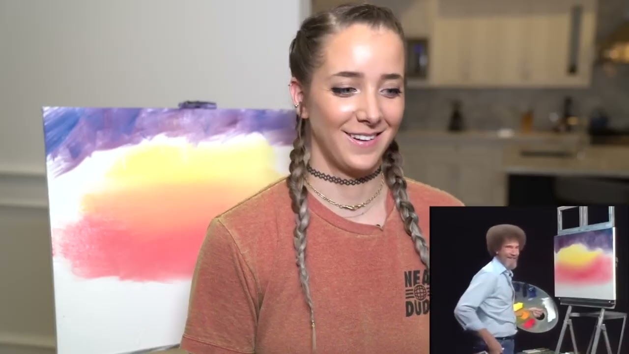 Following A Bob Ross Painting Tutorial   JennaMarbles 1080p, h264