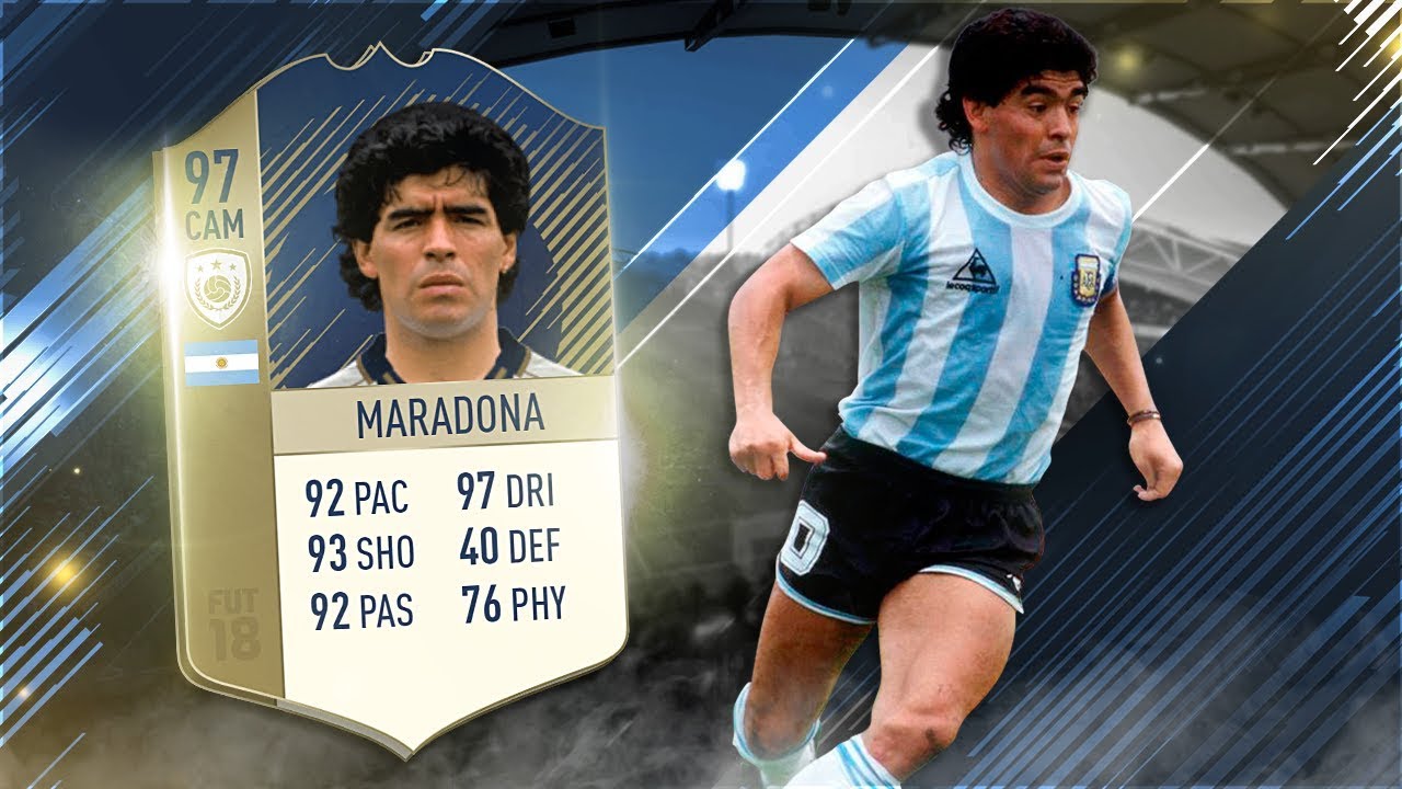 FIFA 18 Prime Icon Maradona Review - 97 Icon Diego Maradona Player Review - Fifa 18 Gameplay