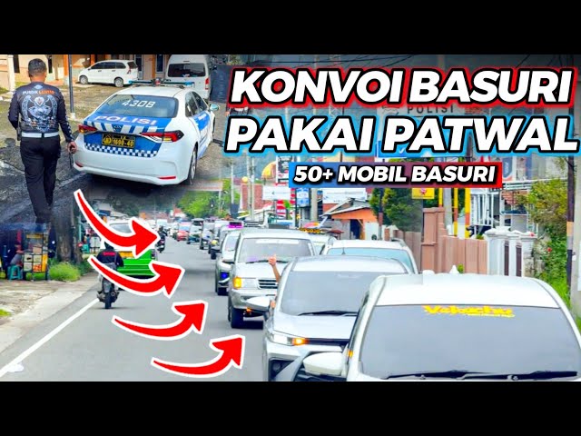 PAKE PATWAL😱‼️- KONVOI 50+ MOBIL BASURI TCI KE KUNINGAN!!! class=