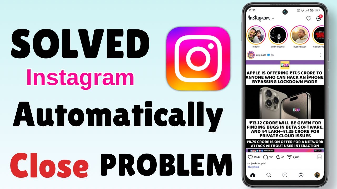 How to Fix Instagram Auto Close Problem in Redmi | Instagram Kaam Nahi Kar Raha Hai To Kya Kare