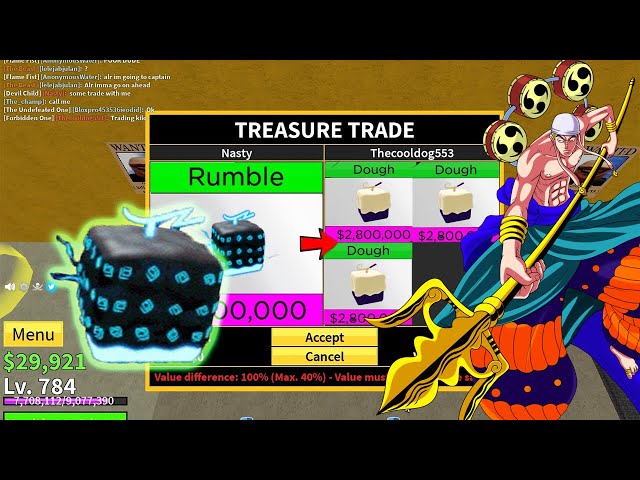 Rumble, Trade Roblox Blox Fruits Items