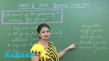 NEET-UG Phase 2 2016 - Video Solution for Biology questions 91 & 92
