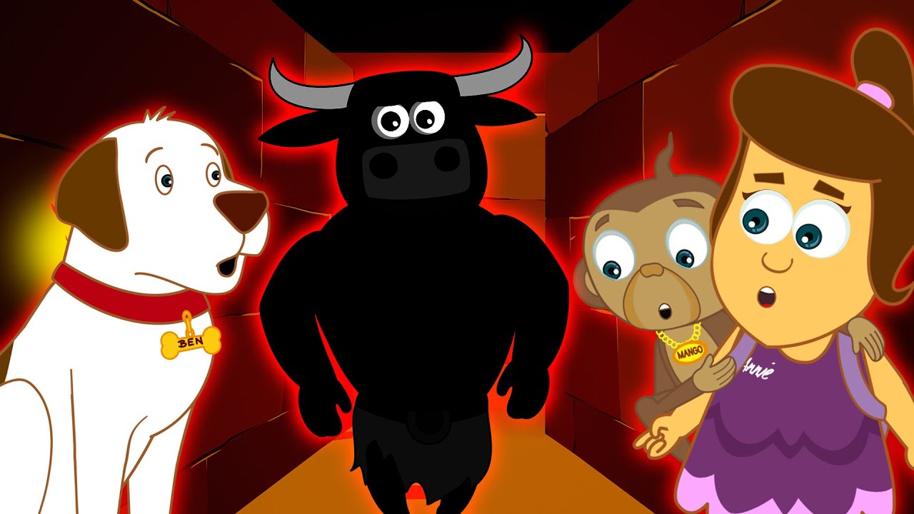 ⁣HooplaKidz Toons: Spooky Maze of Minotaur | Adventures of Annie and Ben | Monster Cartoons for Kids