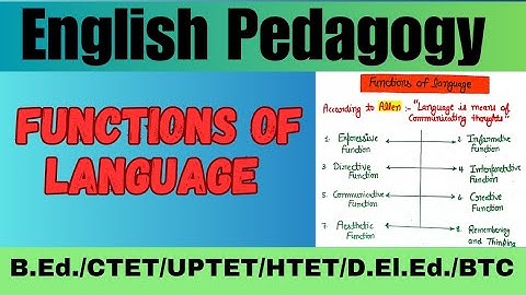 Functions Of Language#pedagogy of english #B.Ed.1styearEnglish pedagogy