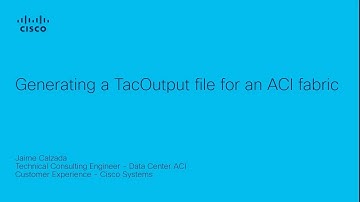 How to Generate a TacOutput File on ACI APIC | Step-by-Step Troubleshooting