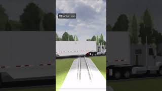 MBTA train hits truck ￼