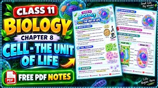 Class 11 Biology Chapter 8 Cell: The Unit of Life Notes | Complete NCERT Free PDF Notes | CBSE 2027