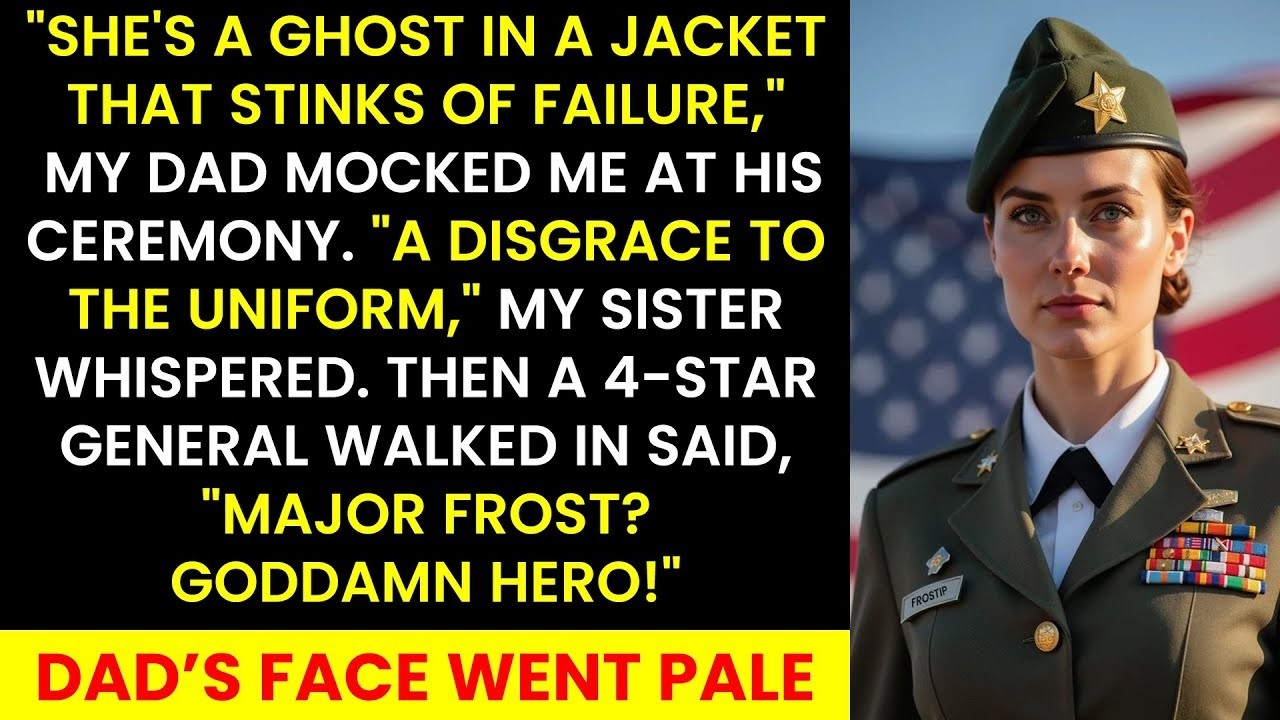 Dad Called Me a Rotten Relic —Until a 4 Star General Appeared… and Said, “Major Frost She’s Alive”