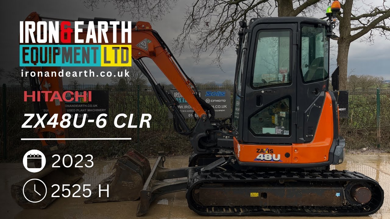 2023 Hitachi ZX48U-6 CLR Excavator - YouTube