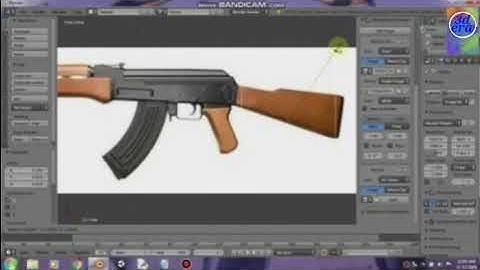 3D ak47 modelling time-lapse video