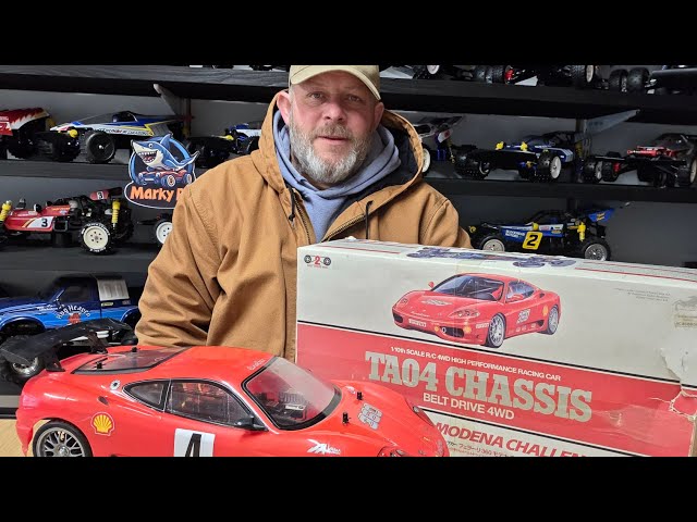 Vintage tamiya ta04 ferrari 360 mondena challenge reveiw and run
