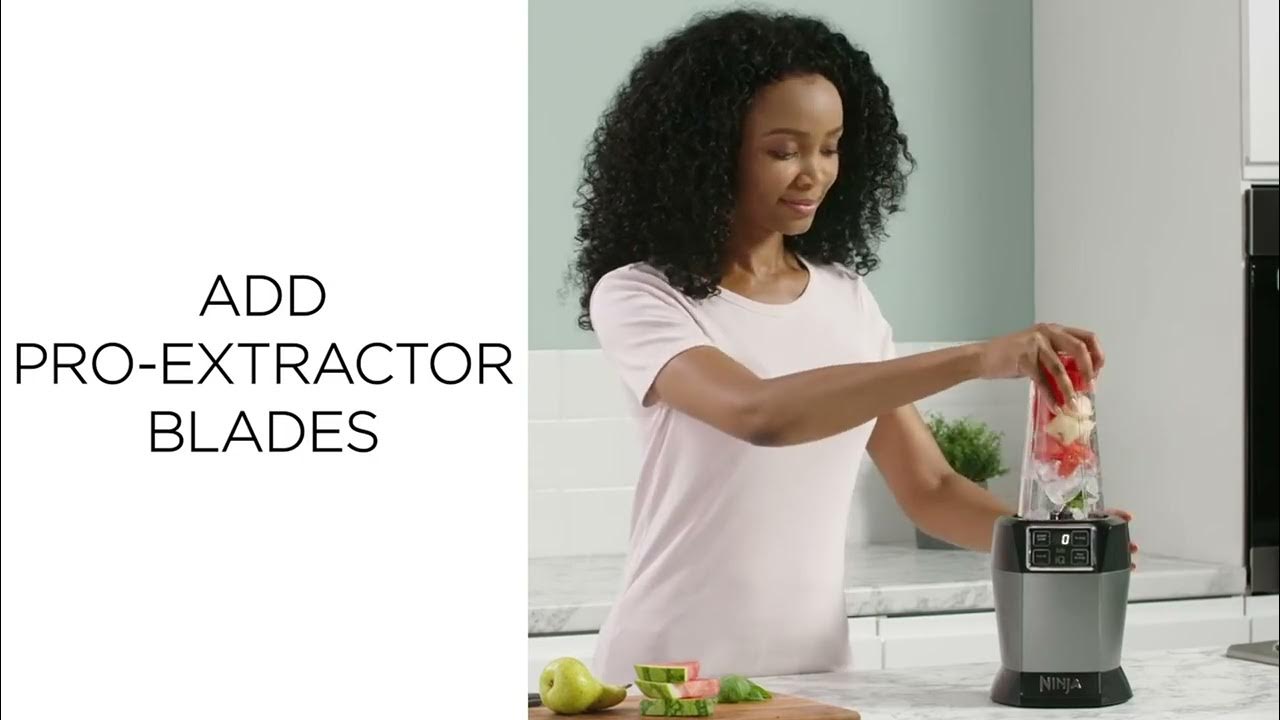 Ninja Blender with AutoiQ [BN495UK] 1000 W, 2 x 700 ml Cups, Black