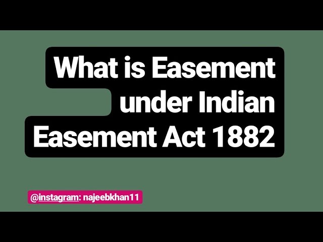 easement act law notes