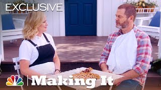 Amy Poehler and Nick Offerman Get to Know Each Other Better Playing Two Truths and a Pie - Making It