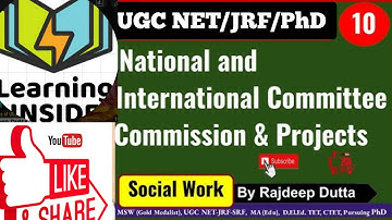 NTA UGC NET/JRF I Social Work I National International Committee, Commission & Projects I  S-10