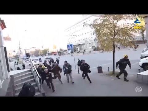 კიევის ქუჩები დრონების თავდასხმისას