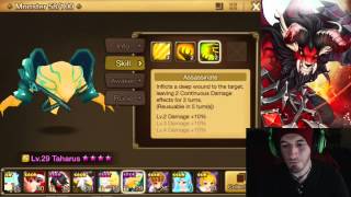 SUMMONERS WAR : Is Taharus a better DoT dealer than Fynn the water Imp for Giants B10?