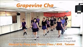 Grapevine Cha｜Line Dance by Raymond Sarlemijn & Michel Platje｜Demo & Walkthru｜恰恰葡萄蔓｜含導跳