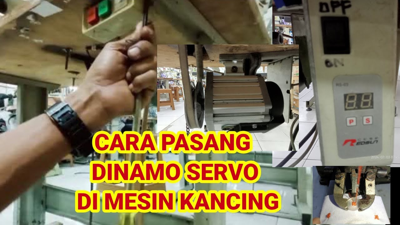 CARA MODIFIKASI MESIN KANCING MENGGUNAKAN DINAMO SERVO#MESIN