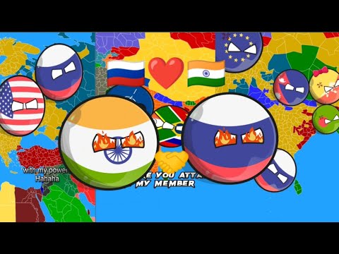RUSSIA❤️INDIA FRIENDSHIP 🇮🇳❤️🇷🇺#countryballs #nutshell #ww3