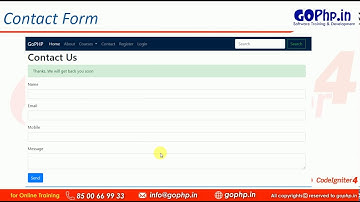 #28 Contact Form in CodeIgniter 4