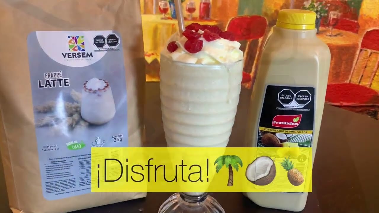 RECETA FRAPPE PIÑA COLADA VERSEM - YouTube