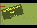 #29 MultiDimensional Array in Java | 2-D Array in Java | CORE JAVA | Hindi