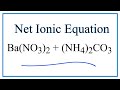 Solubility and Ionic Reactions