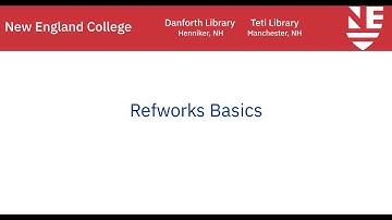 Refworks Basics